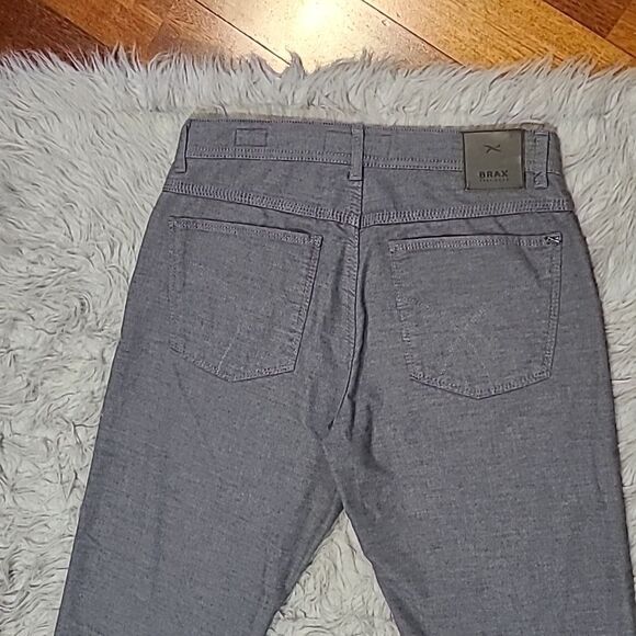 Brax Cooper fancy regular fit gray polyester, viscoe stretch pants - Picture 7 of 8